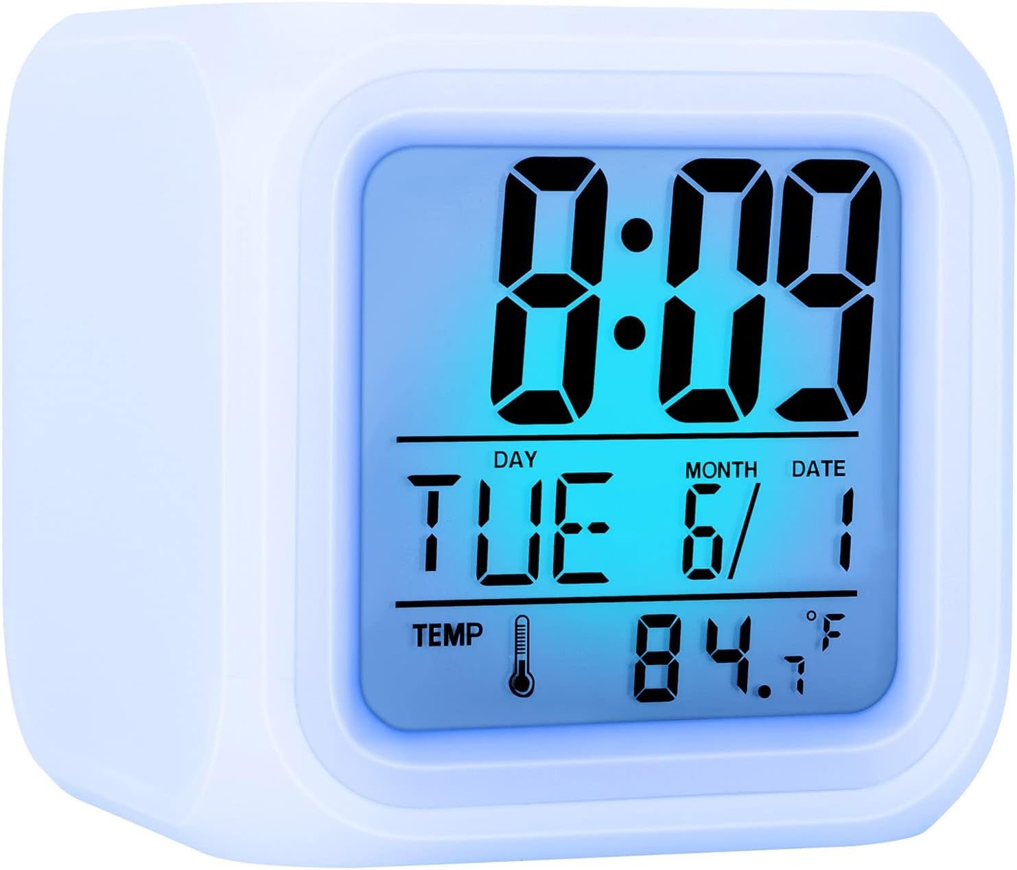Kids Alarm Clock 7 Color Night Light, Digital Alarm Clocks with Snooze, Alarm Clock for Kids, Wake Up Digital Clock for Room Decor