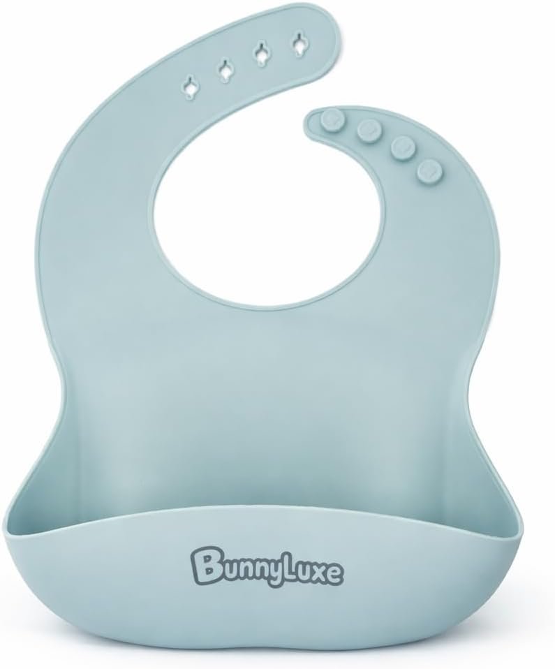 Silicone Baby Bibs – BPA-Free Waterproof, Adjustable Toddler Feeding Bibs Dishwasher Safe Easy Clean