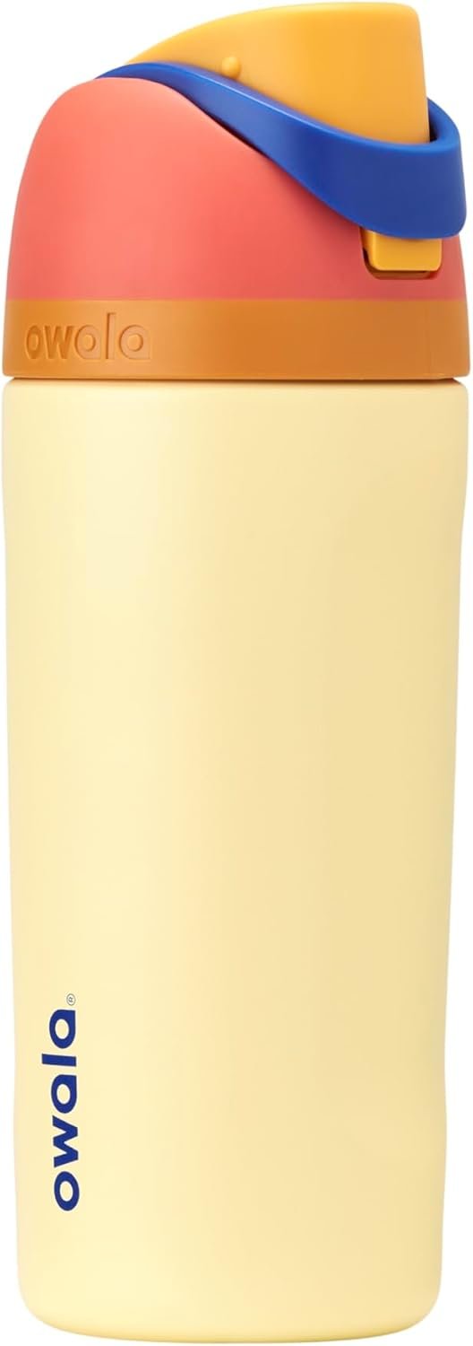 Owala Kids FreeSip Insulated Stainless Steel Water Bottle with Straw for Sports, Travel, and School, BPA-Free Sports Water Bottle, 16 oz, Misty Horizon