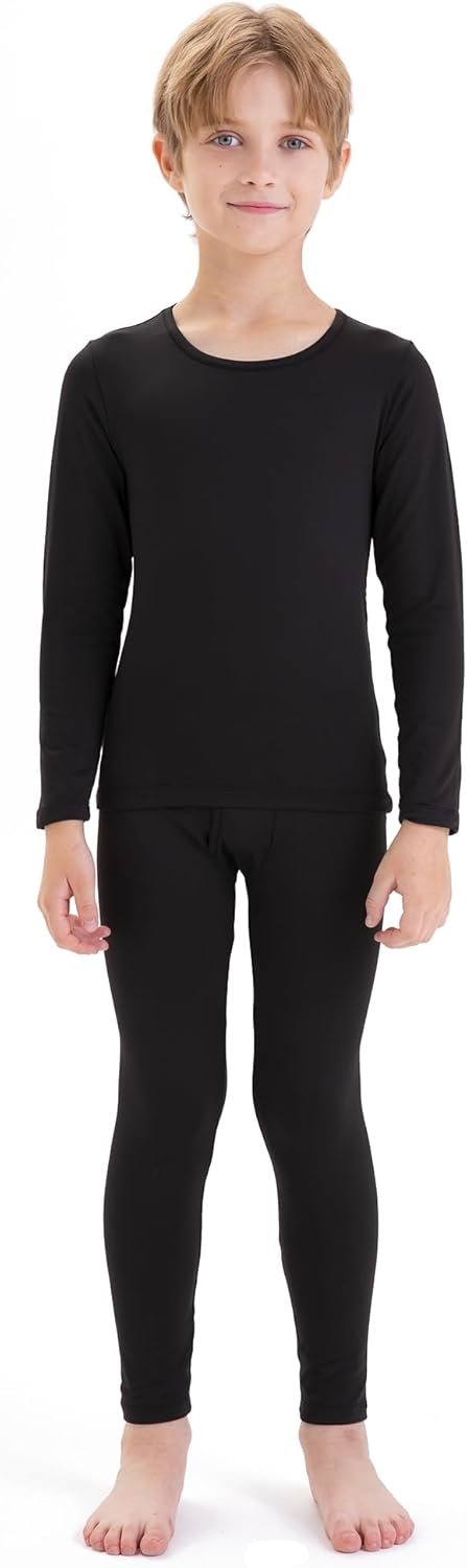 Thermal Underwear for Kids Long Johns, Boys Thermal Underwear Set for Skiing, Base Layer Long Underwear Boy Winter