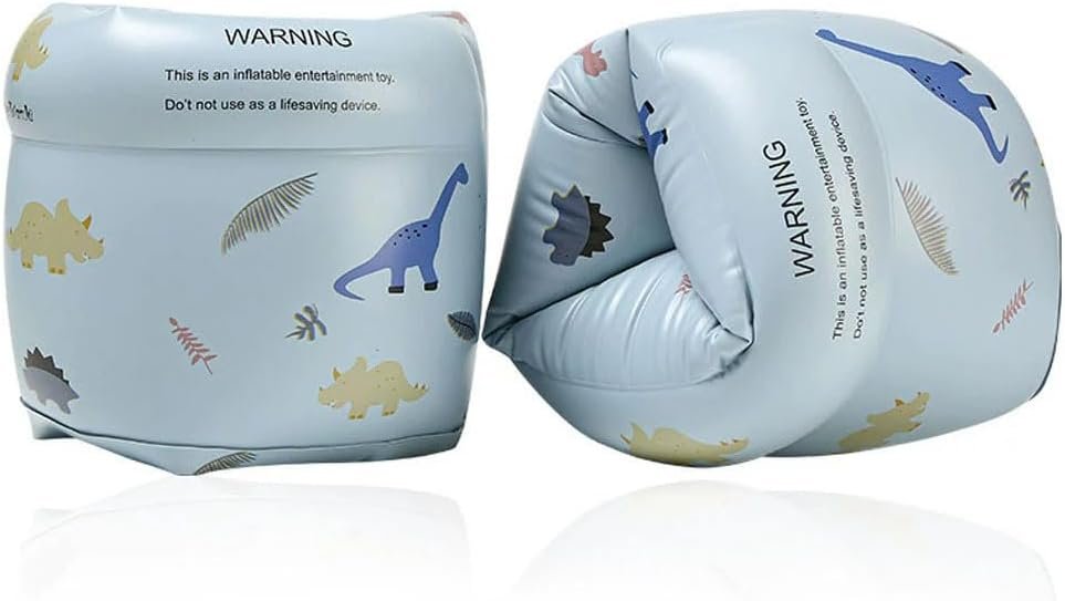 Inflatable Swimming Armbands Learn to Swim Armrings Float Swimming Training Rings Swim Armband Sleeves for Kid Boys Girls Adults 2 Pack