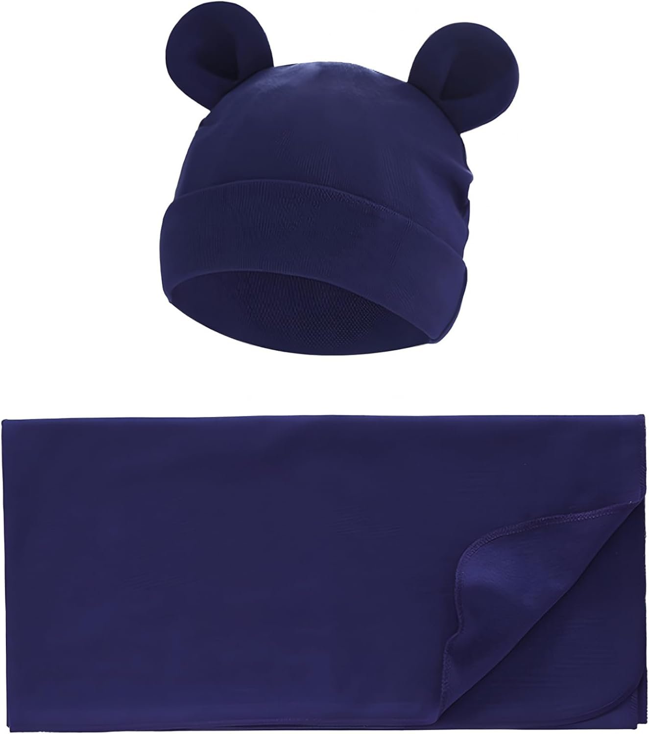 Unisex Baby Swaddle Blanket with Hat Set Newborn Swaddle Receiving Blankets Sleep Sack for 0-3 Months Boys Girls