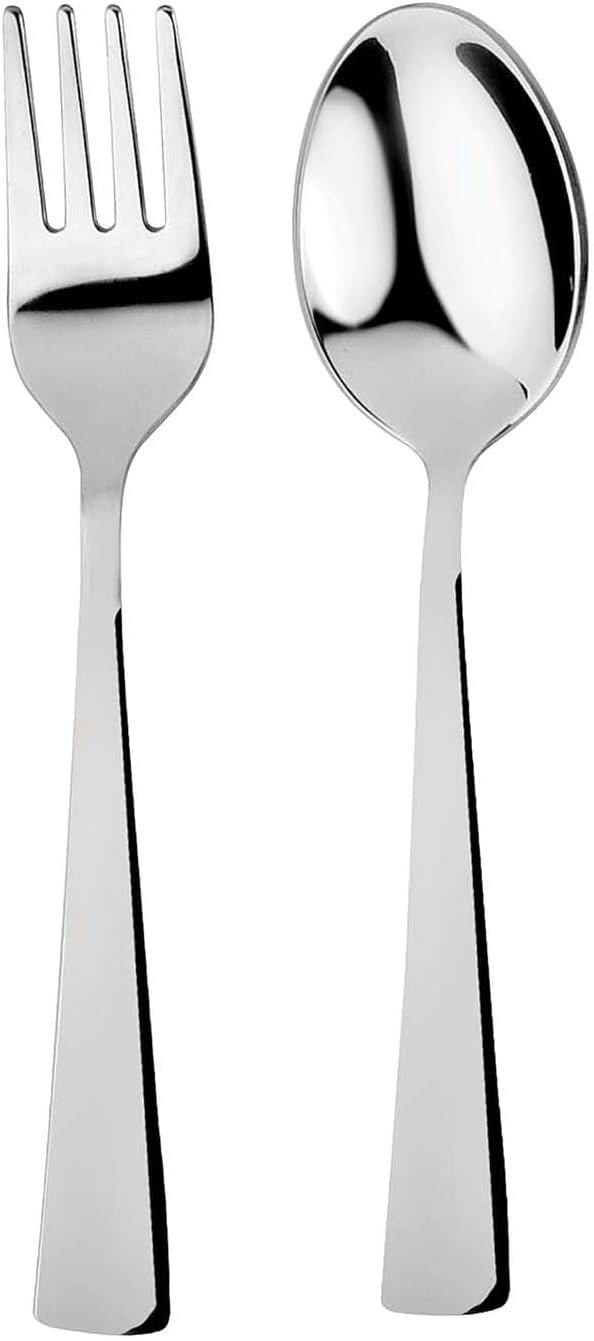 Ahimsa Stainless Steel Kids Utensils Set, Pediatrician Designed, Premium Kids Silverware, Non Toxic, Dishwasher Safe, Big Kid Fork and Spoon