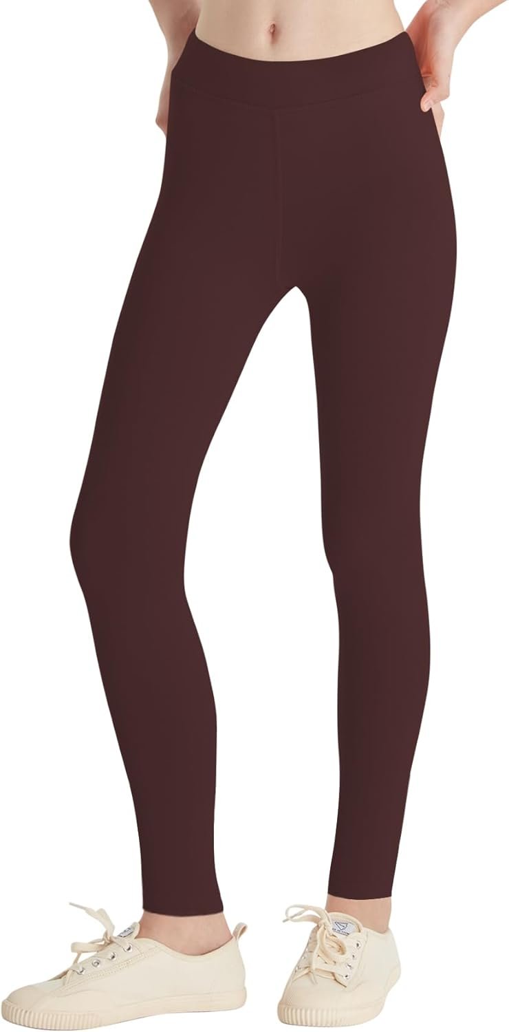 QBK Girls’Cotton Leggings 2T 3T 4T 5T to 12 Years – Ultra Soft & Comfortable Footless Tights for Toddler to Kids