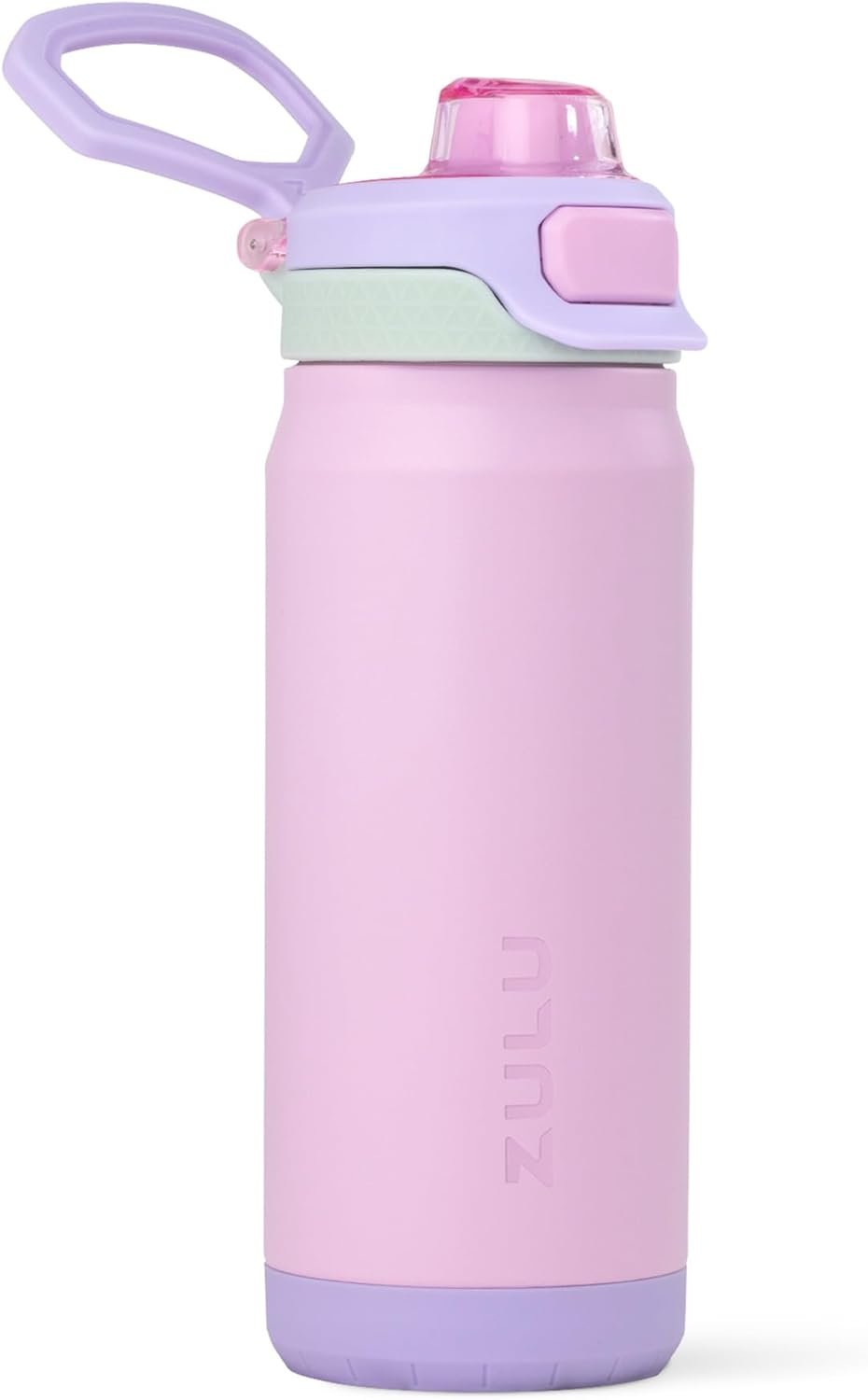 ZULU Powerfill Pro 18oz Kids Stainless Steel Water Bottle with Quick Fill Lid, Triple Wall Vacuum Insulated, Leak Proof Locking Lid, Sip & Chug, Reusable, BPA Free, Dishwasher Safe, Sweet Sorbet