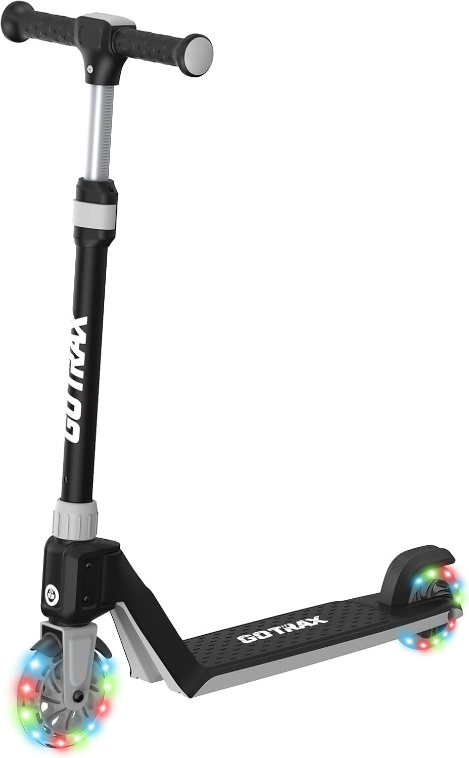 Gotrax K03 Kick Scooter for Kids, 5″ LED Lighted Wheels and Adjustable Handlebars, Lightweight Design and Anti-Slip Deck, Max Load 110 Lbs, Kids Scooter for Boys & Girls Ages 3+, Black