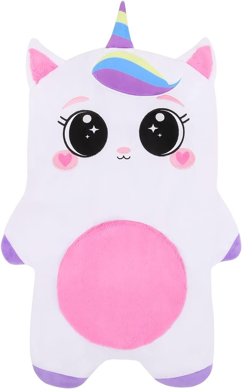 Weighted Lap Pad Animal for Kids – 5 lbs or Custom Weight up to 20lbs – 23.5x16in – Washable Weighted Lap Blanket for Kids Adults School Sleep Pal Unicorn – 5 LB