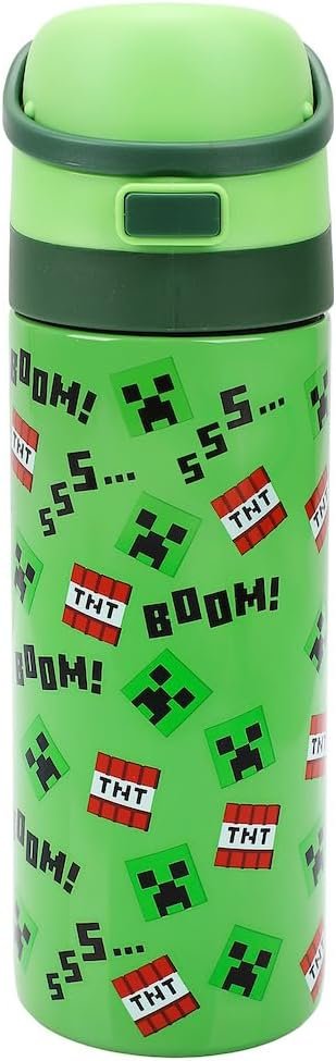 Minecraft Boom Green 24 Oz Stainless Steel Water Bottle