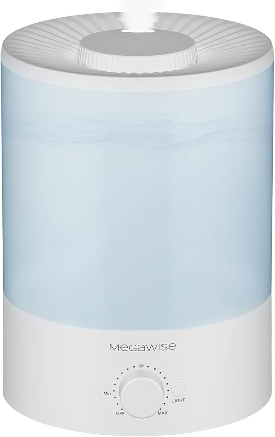 MegaWise Healthy Top-Refill Cool Mist Humidifiers for Bedroom, 24dB Ultrasonic Air Vaporizer with Water Filter for Baby [PP Material], Colorful Night Light,1 Gal Essential Oil Diffuser, Auto Shut Off