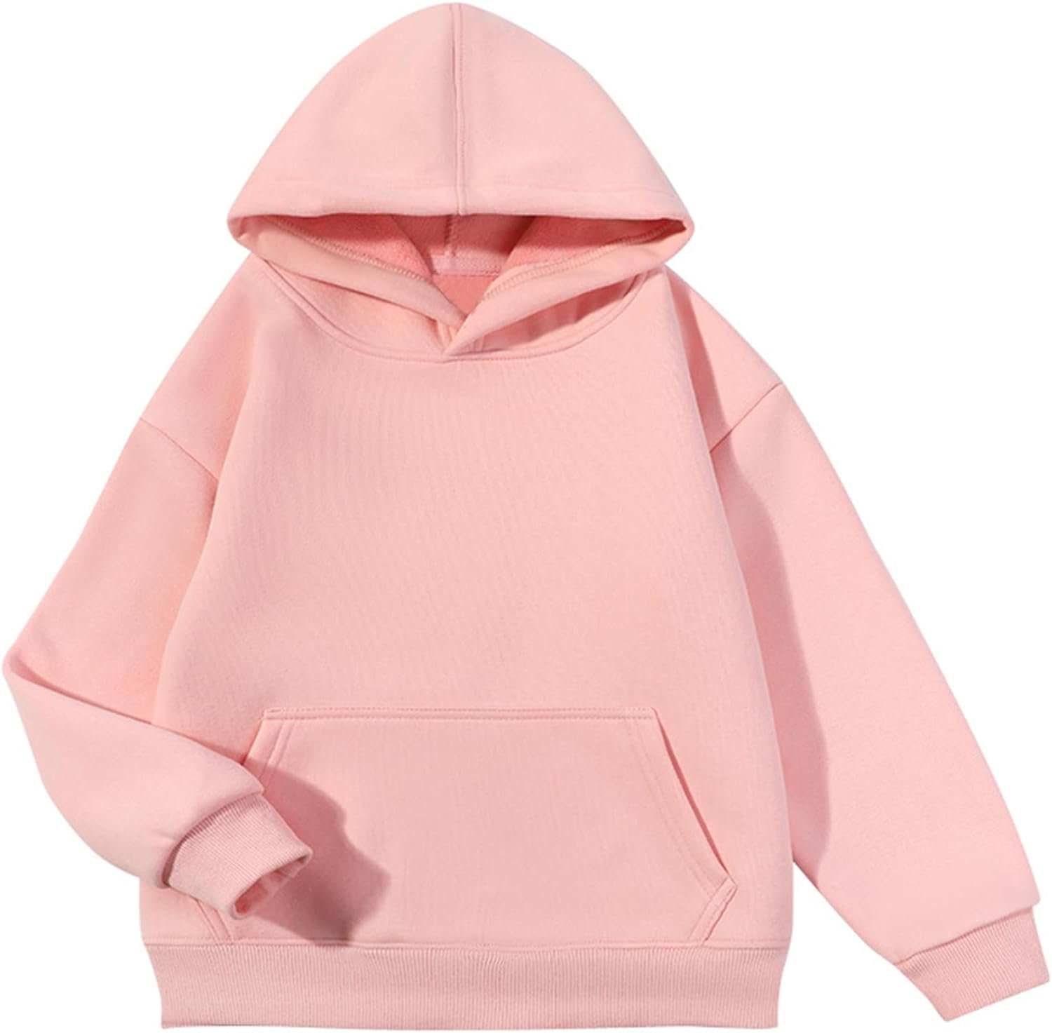 Flygo Unisex Boys Girls Sherpa Hoodie Fleece Lined Hooded Sweatshirt Pullover Sweater Kids Fall Winter Hoodies 5-11Years