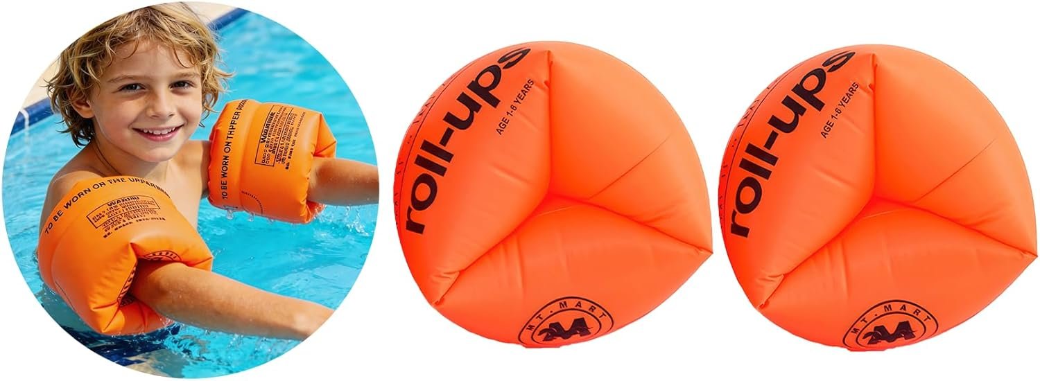 dfjdskl Inflatable Arm Floaties – Water Wings Swim Arm Bands Floatation Floaties, PVC Pool Floats, Swimming Arm Floatation Sleeves for Kids Adults