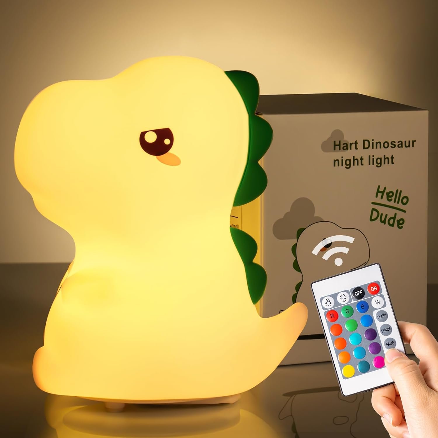 OneFire Dinosaur Toys for Kids 3-5,16 Colors+Silicone+Dimmable+12 Hr Use Night Light for Kids Night Light,Toys for 3-8 Year Old Boy,Toddler Birthday Gift,Dinosaur Room Decor for Boys,Girl,Baby,Toddler