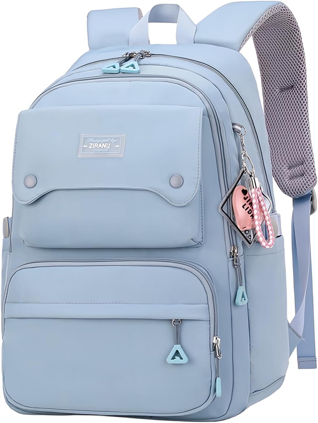 Teen Girls Backpack for School Kids Blue, Multi-pocket Middle School Bag Kids Backpack for Girls Bookbags