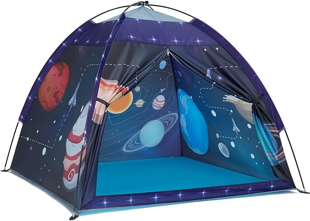Mnagant Space World Play Tent-Kids Galaxy Dome Playhouse for Boys and Girls Imaginative Play Popup Tent for Kids Indoor/Outdoor Fun,Perfect Kid’s Gift- 47″ x 47″ x 43″