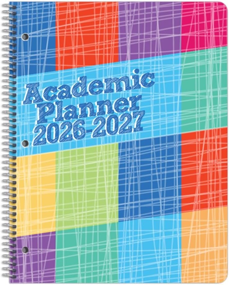 Dated Elementary Student Planner 2026-2027 Academic School Year, Large (8.5″ by 11″) Block Style Datebook with Imagine Cover