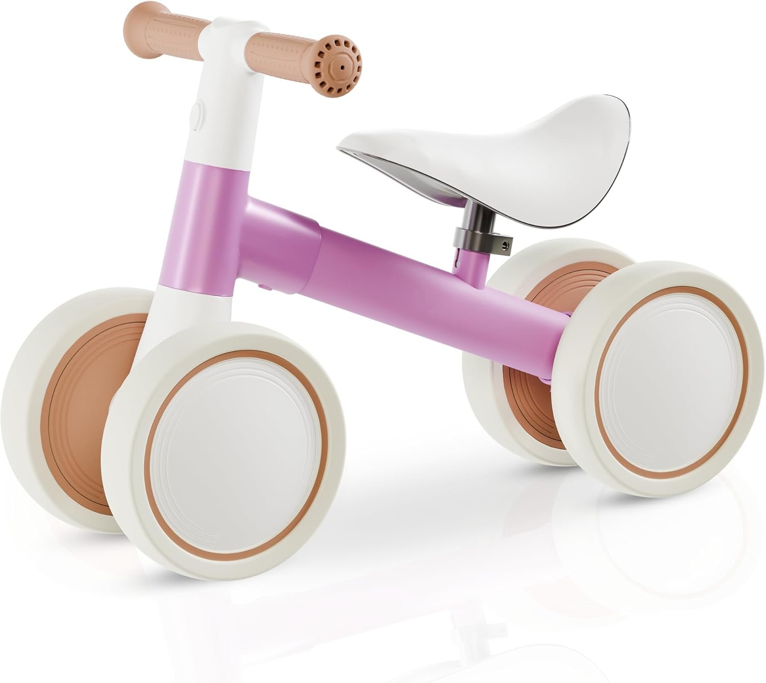Customized Baby Balance Bike for 1-Year-Old | Lightweight and Safe – No Sharp Edges | Silent Wheels for Smooth & Quiet Rides | Easy-to-Assemble 1st Balance Bike for Toddlers, Pink