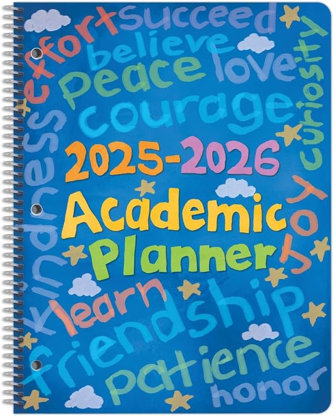 Elementary Student Planner 2025-2026 Academic School Year, Large (8.5″ by 11″) Matrix Style Datebook with Classic Elementary Matrix Cover