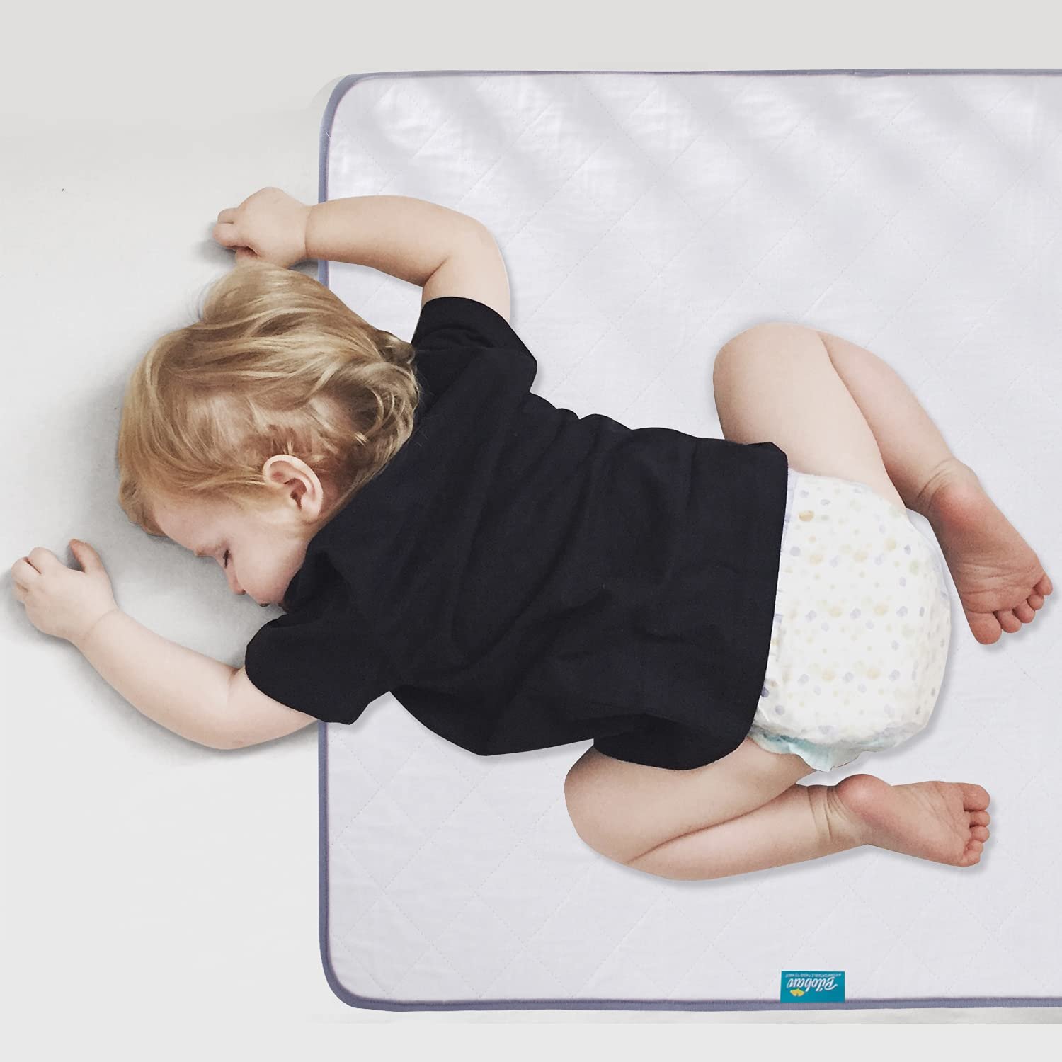 Waterproof Crib Mattress Protector 27″ x 38″, Washable Pee Pads for Kids, Adults, Non-Slip & Sturdy Mattress Pad for Incontinence, Potty Training Pee Pads, White