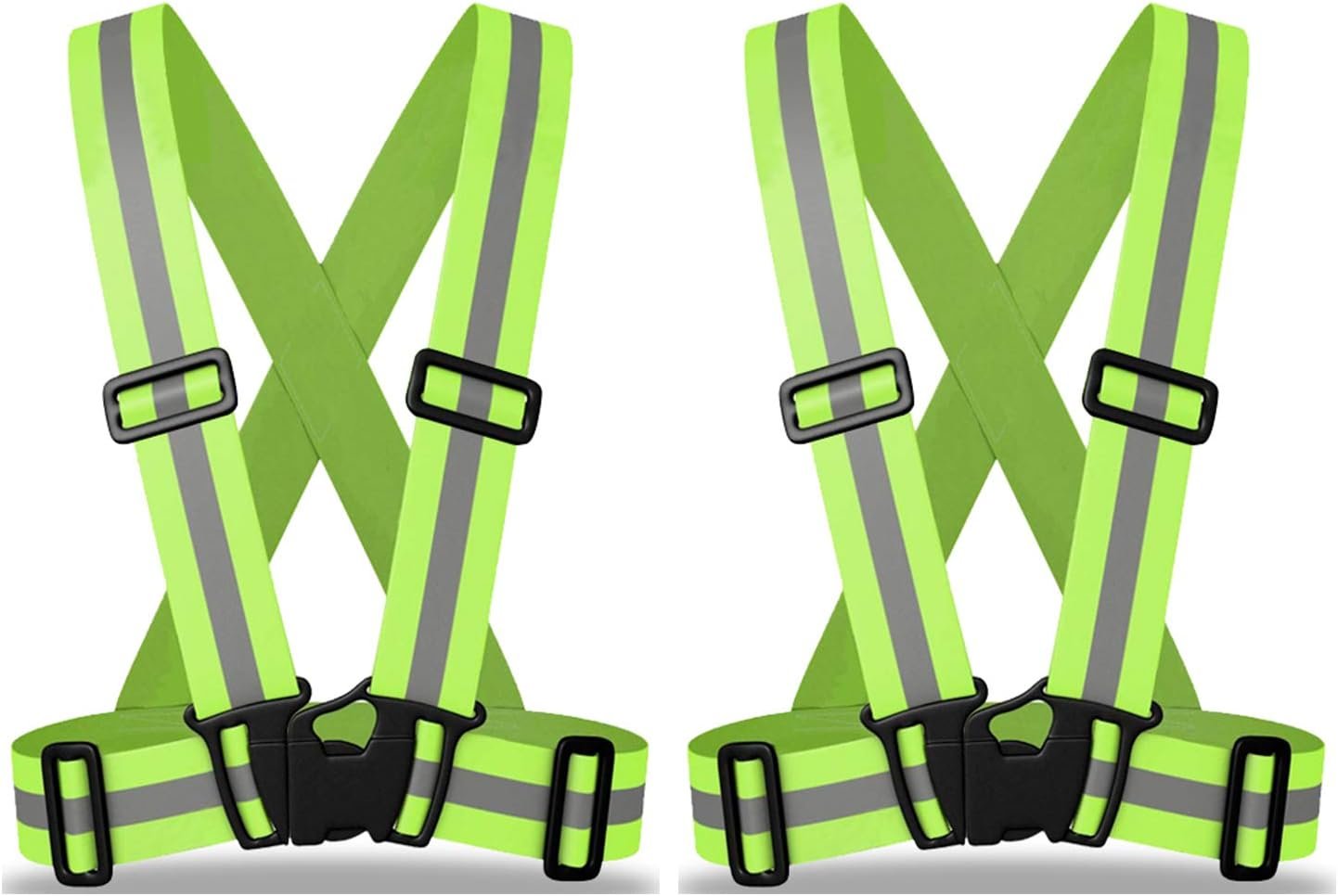ZOJO Kids Reflective Vest 2pcs | Lightweight, Adjustable | for Running,Cycling
