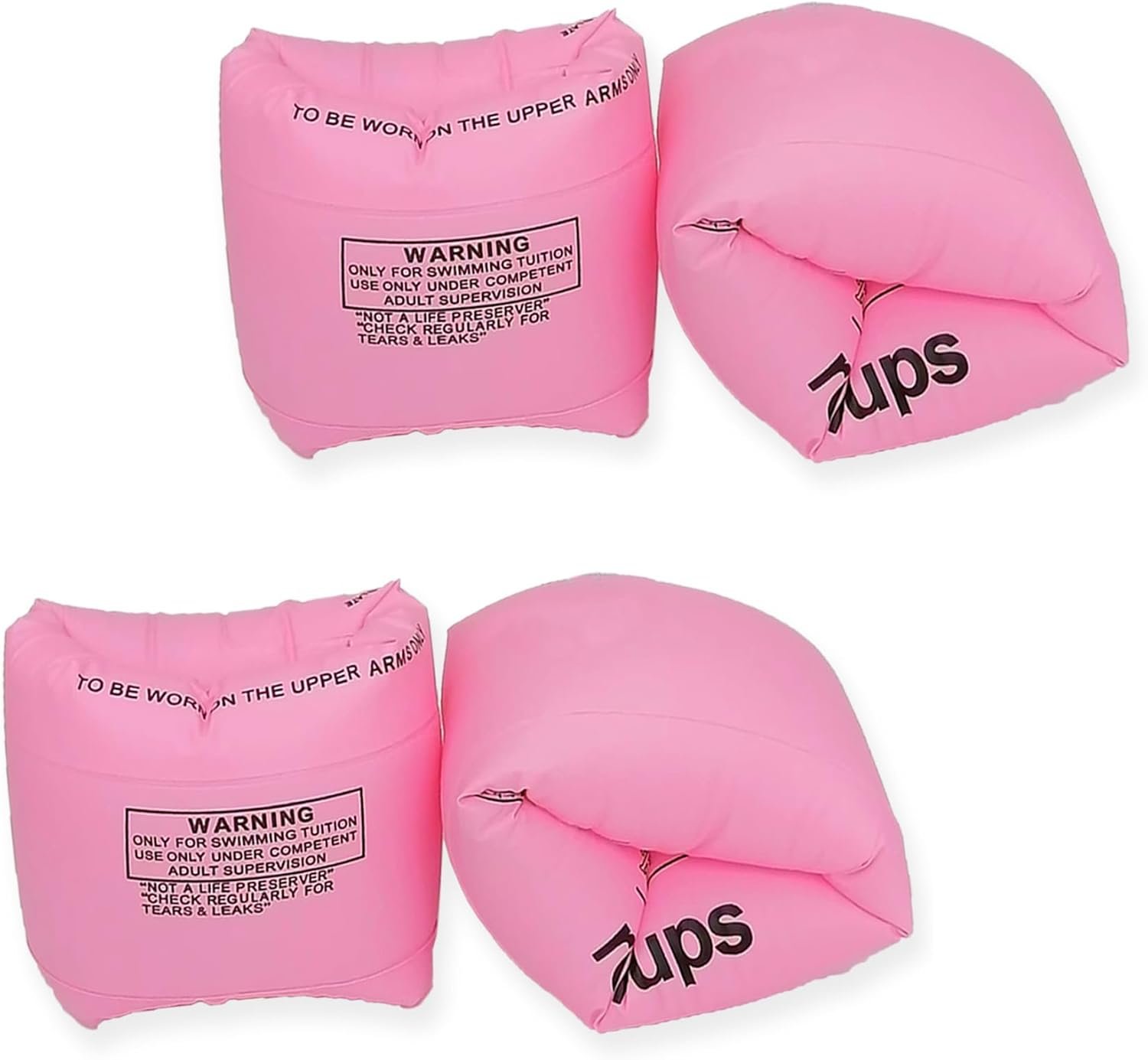 2 Pack Arm Floaties for Kids and Adults- Inflatable Floaties for Kids 6-12yrs, Blow up Water Wings for Toddlers, Swimming Arm Pool Floats for Children and Adults 30-150LBS(Pink and Pink)