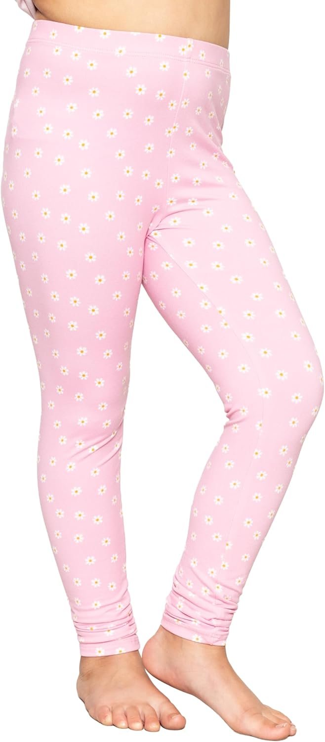 Oh So Soft Printed Girls Leggings | Kids Toddler Stretch Toddler Leggings | Youth Girls Size 2T – 14
