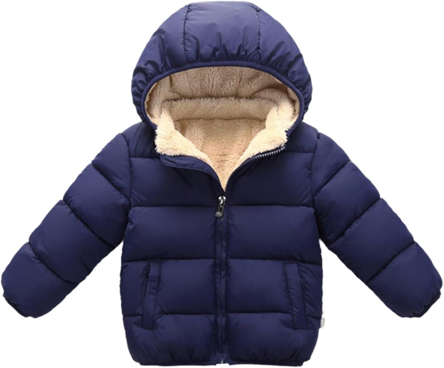Baby Winter Coats Toddler Hooded Jackets Cotton Warm Lined Puffer Outerwear Baby Boys Girls Windproof Thick Clothes
