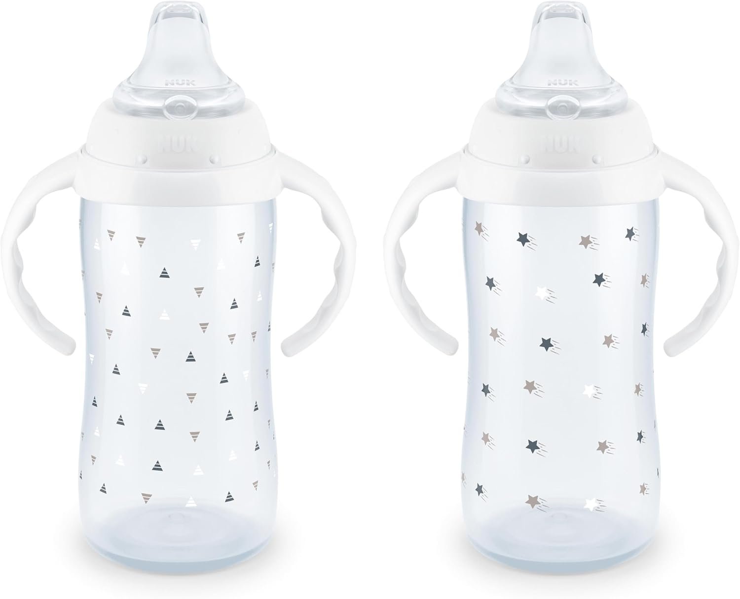 NUK Learner Cup 6+ Months Timeless Collection Amazon Exclusive 10 Oz – BPA Free Spill Proof Sippy Cup 2 Count (Pack of 1)