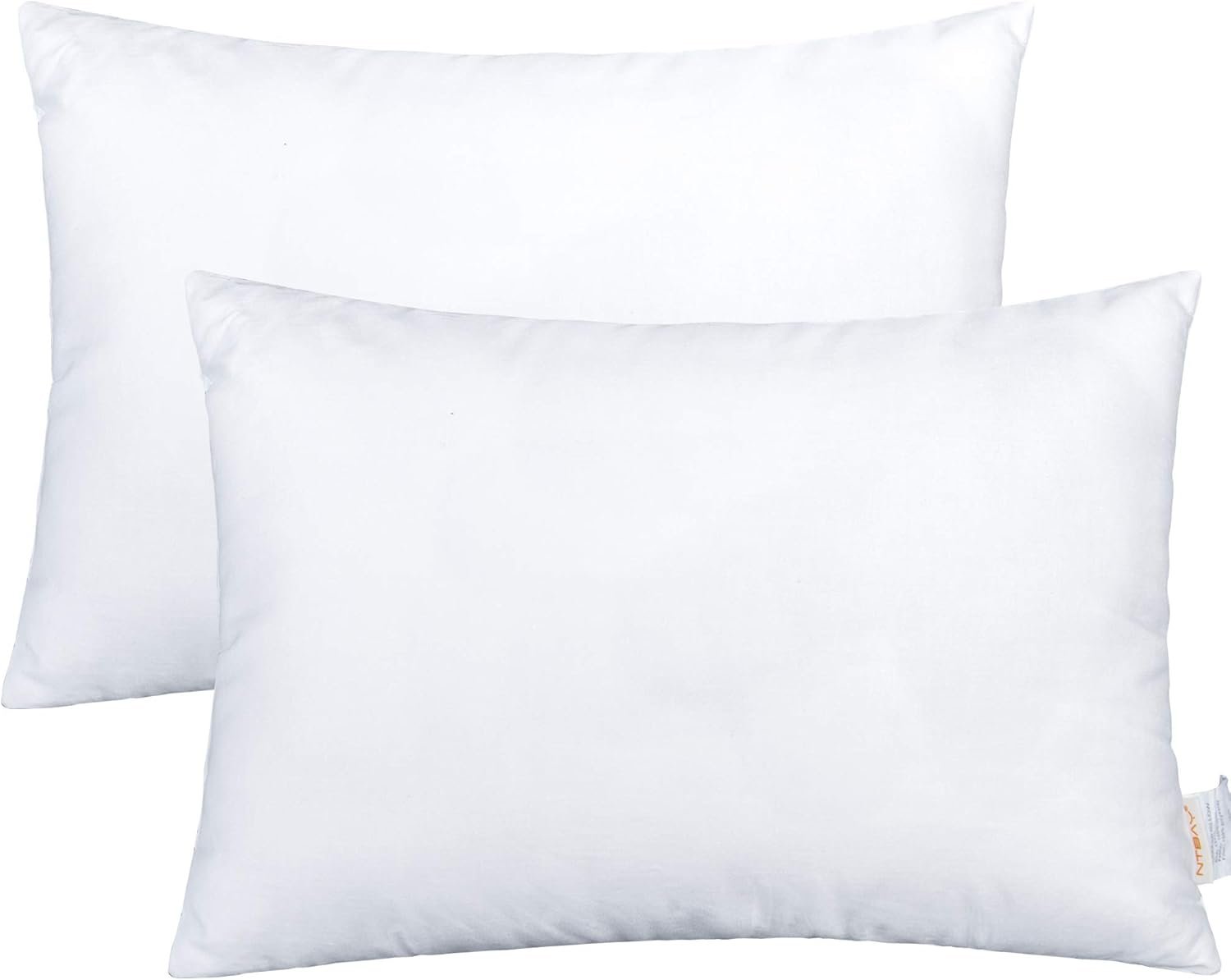 NTBAY 2 Pack Cotton Down Alternative 13×18 Pillows, Machine Washable – Soft and Breathable Travel Small Pillows for Sleeping, Ideal for Daycare, Crib, Cot