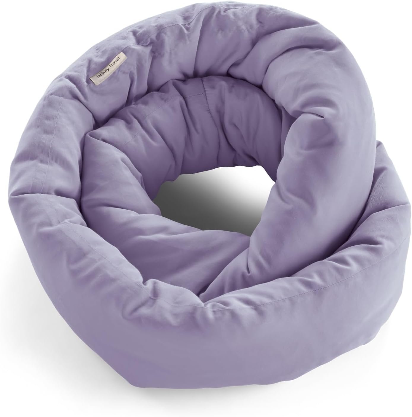 Huzi Infinity Pillow Mini – Kids Travel Neck Pillow – Machine Washable – Home Travel Flight Road Car Train Trips (Purple)