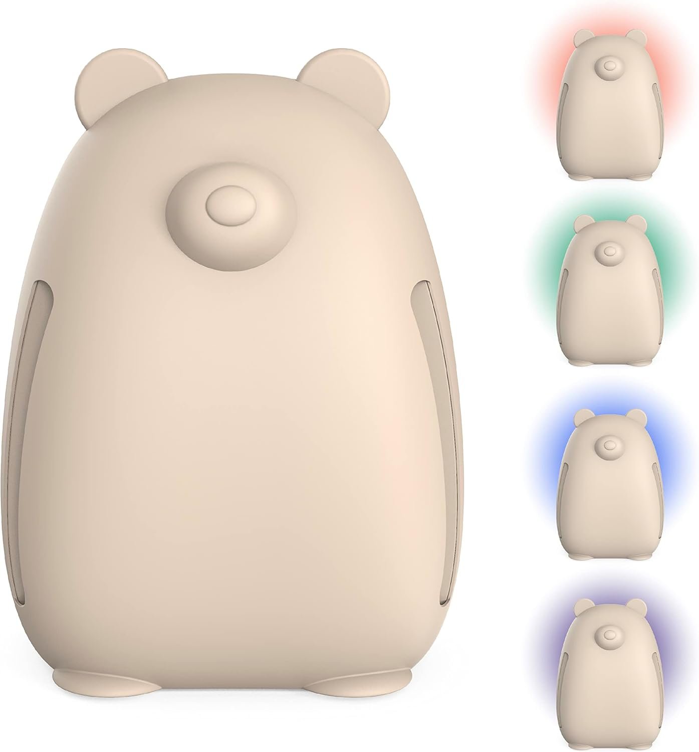 Pure Enrichment PureBaby Kids Bear Air True HEPA Air Purifier – 4 Stage Air Filtration, UV-C Light, & Night Light for Medium-Large Rooms – Baby Nurseries, Kid Bedrooms (Sweet Oat)