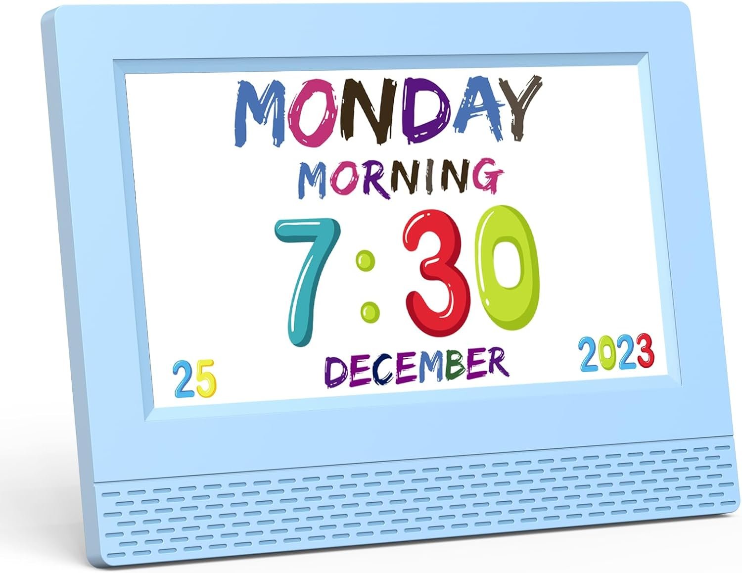 Kids Digital Alarm Clock Colorful, 7″ Large LED Time Display Children’s Sleep Trainer, Eye-Caring Digital Clock for Girls Boys Bedrooms Bedside, 17 Alarm Clock Settings Easy to Use Kids Birthday Gift