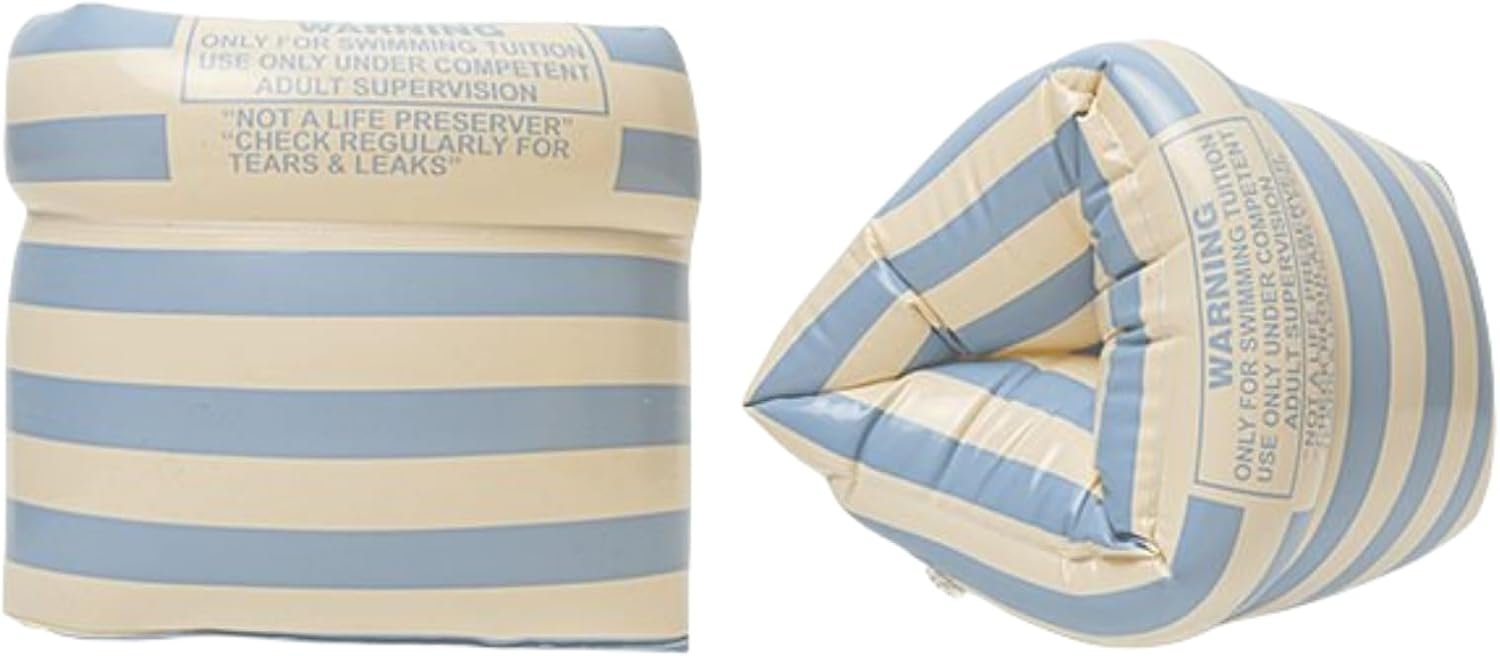 2-4 Pack Arm Floaties for Kids Adult – Vintage Striped Inflatable PVC Swimming Rings Pool Floats Arm Bands for Kids Adult Toddlers Children 3-5-6-12 Years