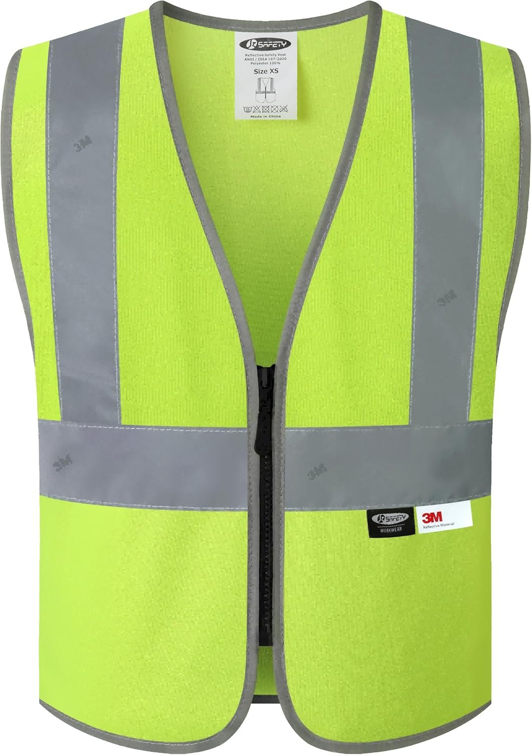 JKSafety Kids Safety Vest Kids Construction Vest with 3M Reflective Tapes High Visibility Meet ANSI Standard (BK300)