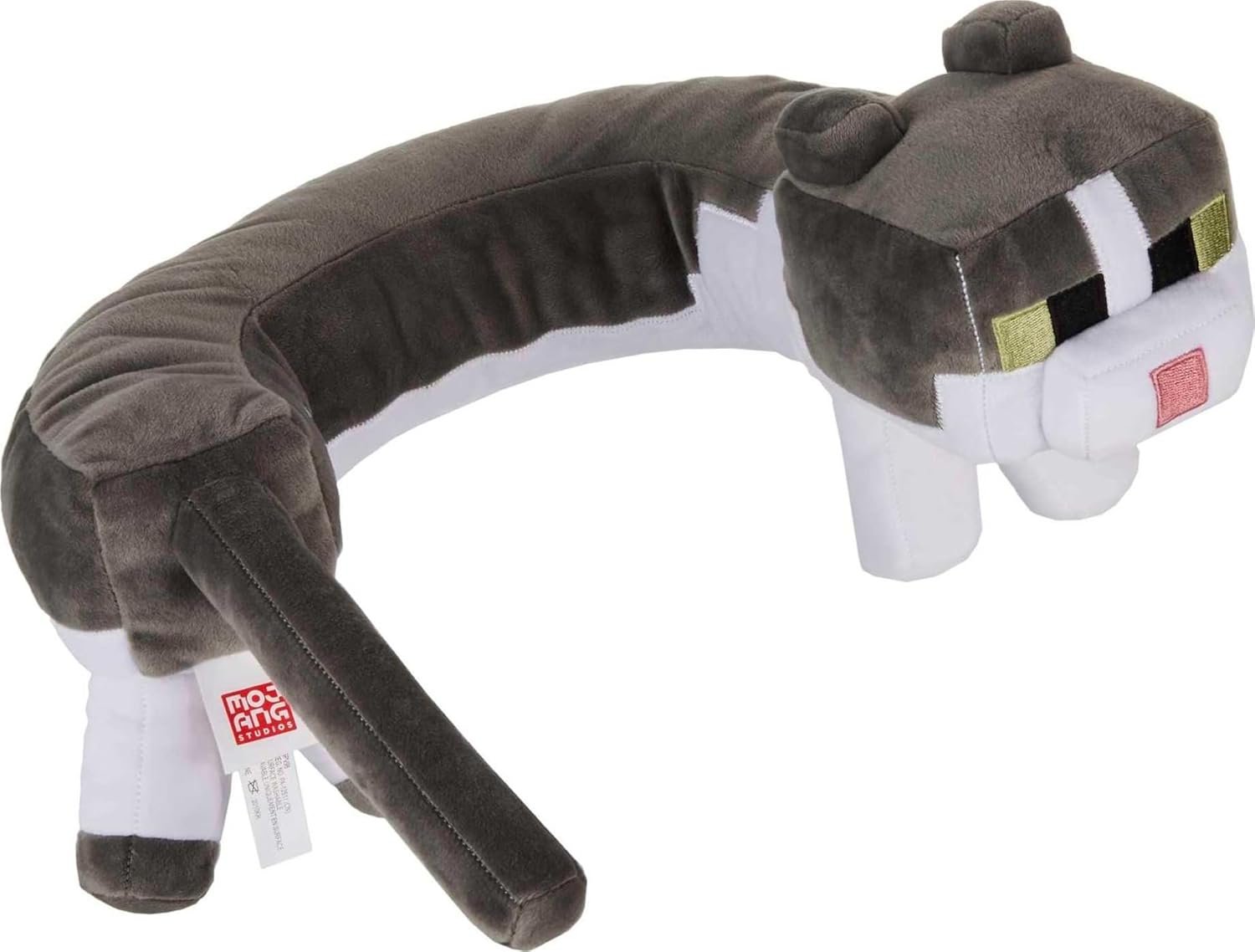 Mattel Minecraft Purring Sounds Neck Pillow, Cat Plush Toy with Sound for Travel, Comfort & Play (Amazon Exclusive)
