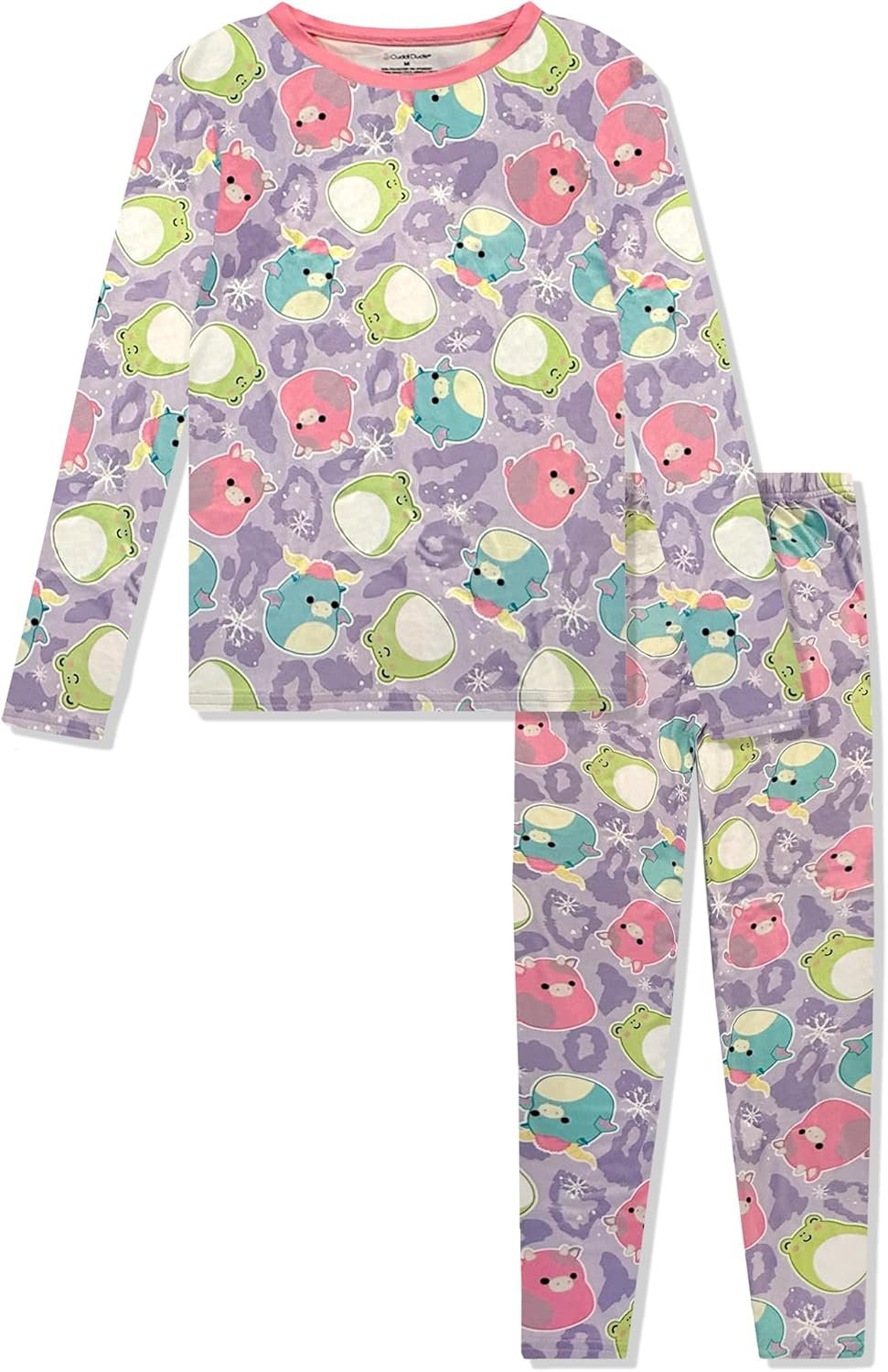 Cuddl Duds Girls Thermal Underwear Set – Hello Kitty, Squishmallows, Barbie Designs – Kids Long John Base Layer