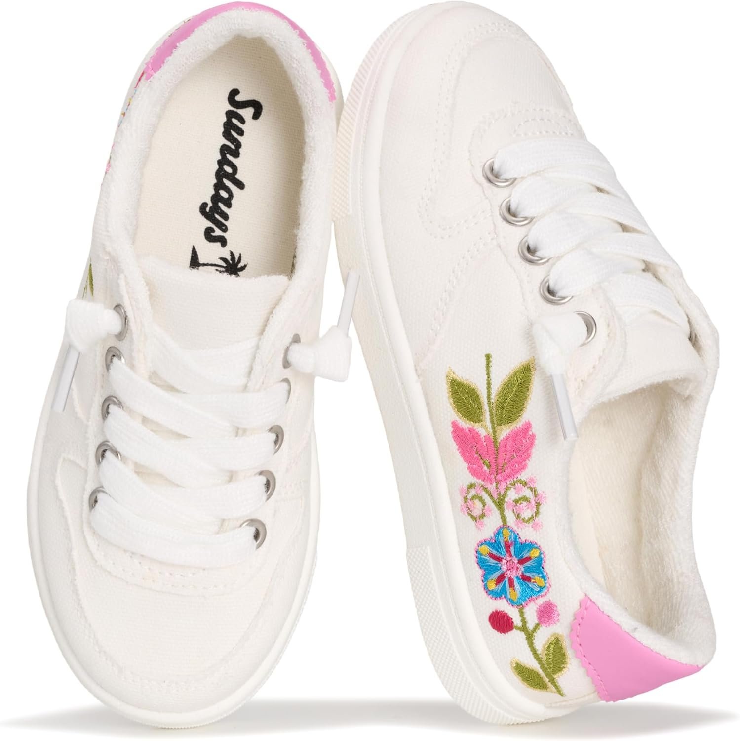 Sundays Girls Sneakers – Lightweight and Non-Slip Girls Shoes – Comfortable Soft Insole Kids Footwear for Active Girls