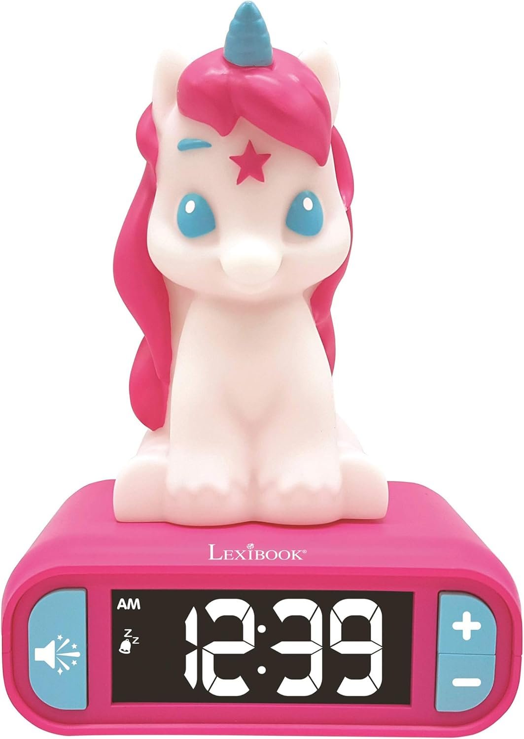 LEXiBOOK – Unicorn Digital Alarm Clock for Kids with Night Light, Snooze and Unicorn Sound Effects, Childrens Clock, Luminous Unicorn, Pink Colour – RL800UNI