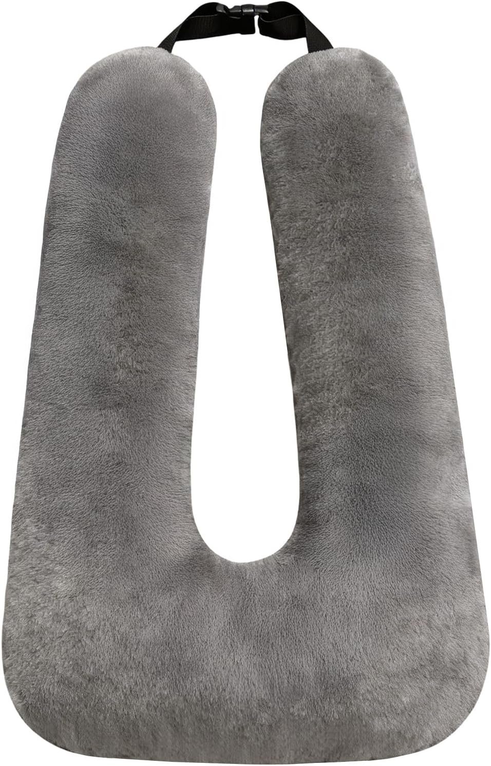 Car Pillow for Kids, Travel Pillow for Car, Car Sleeping Pillow for Kids and Adults with Adjustable Strap, Car Travel Essentials, Road Trip Pillow for Head and Neck Support,Grey