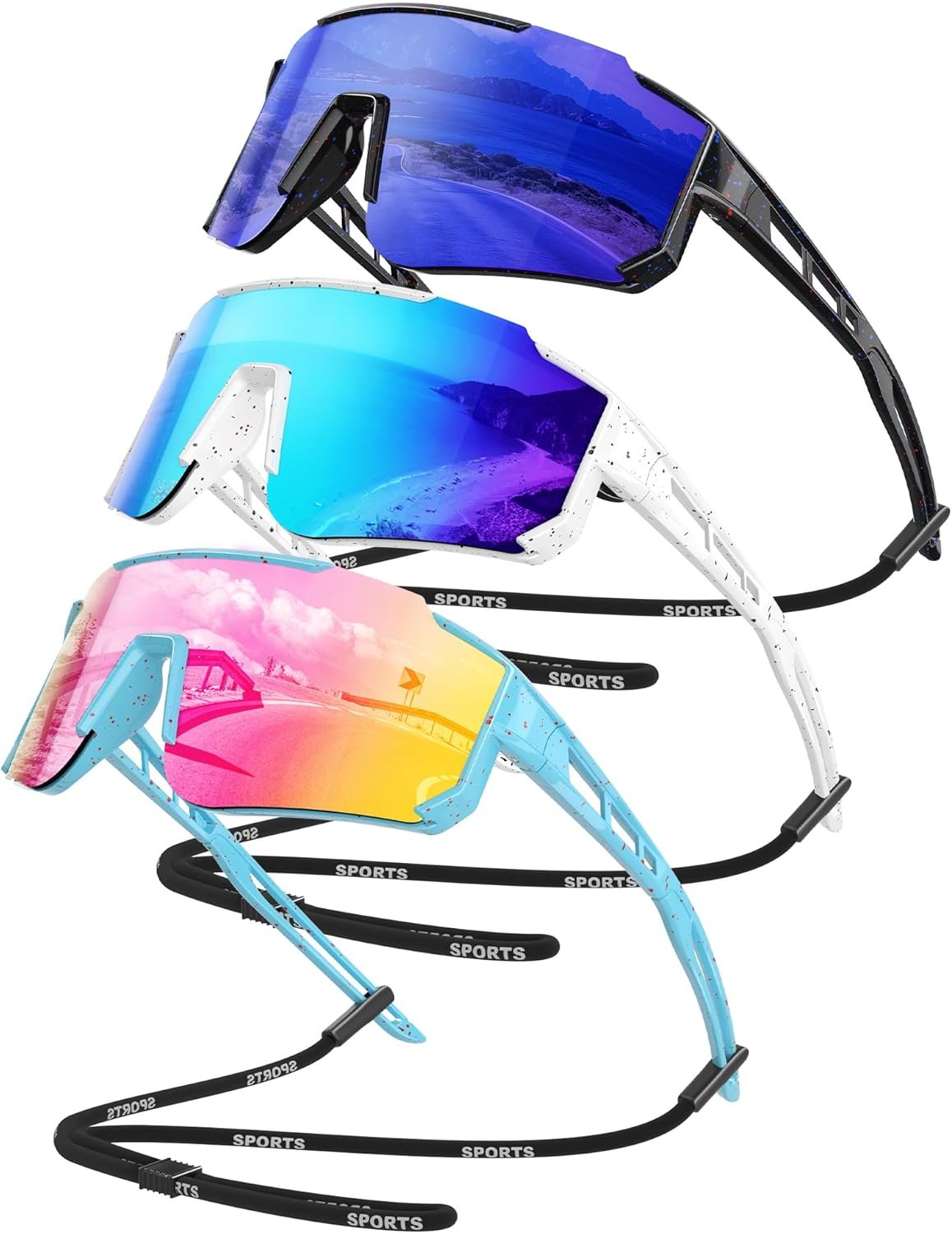 Kids Polarized Baseball Sunglasses – Youth Softball Cycling Sports Sunglasses for Boys Girls Ages 3-12 UV Protection