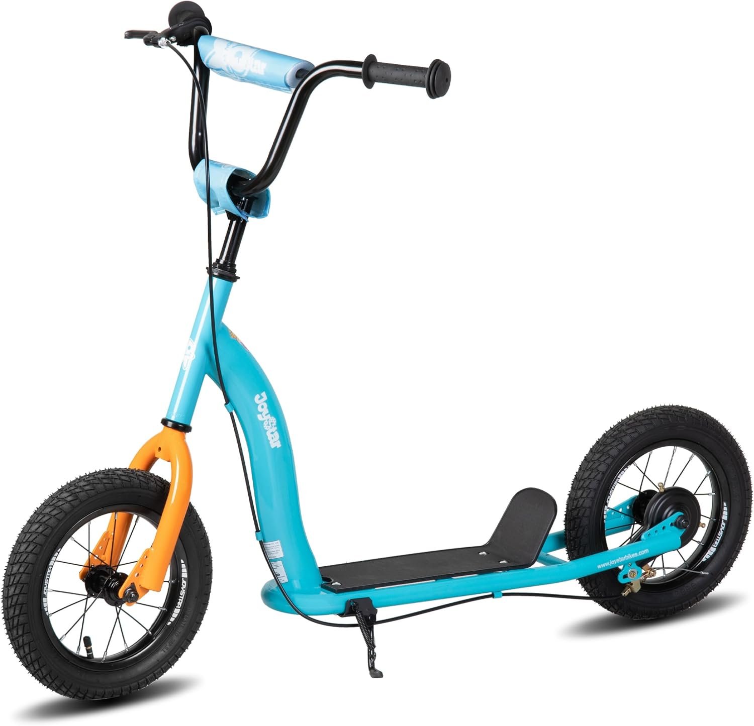 JOYSTAR Kick Scooter for Kids 5+ Teens & Youth, Lightweight Kids Scooter with Adjustable Handlebar, 2 Wheel Scooter for Boys & Girls, 12″ Inflatable Wheels Rear Drum Brakes