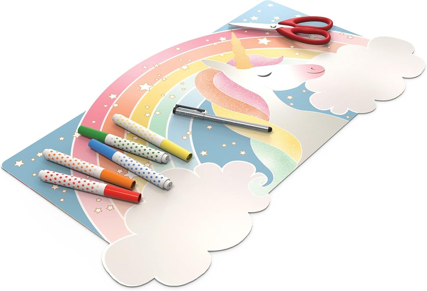 Kid’s Desk Mat – for Schoolwork Arts & Crafts – Fun Computer & Mouse Pad Blotter – Washable Table Cover – Student School Organizer – Cute Office, Home, School Supplies – Unicorn Design