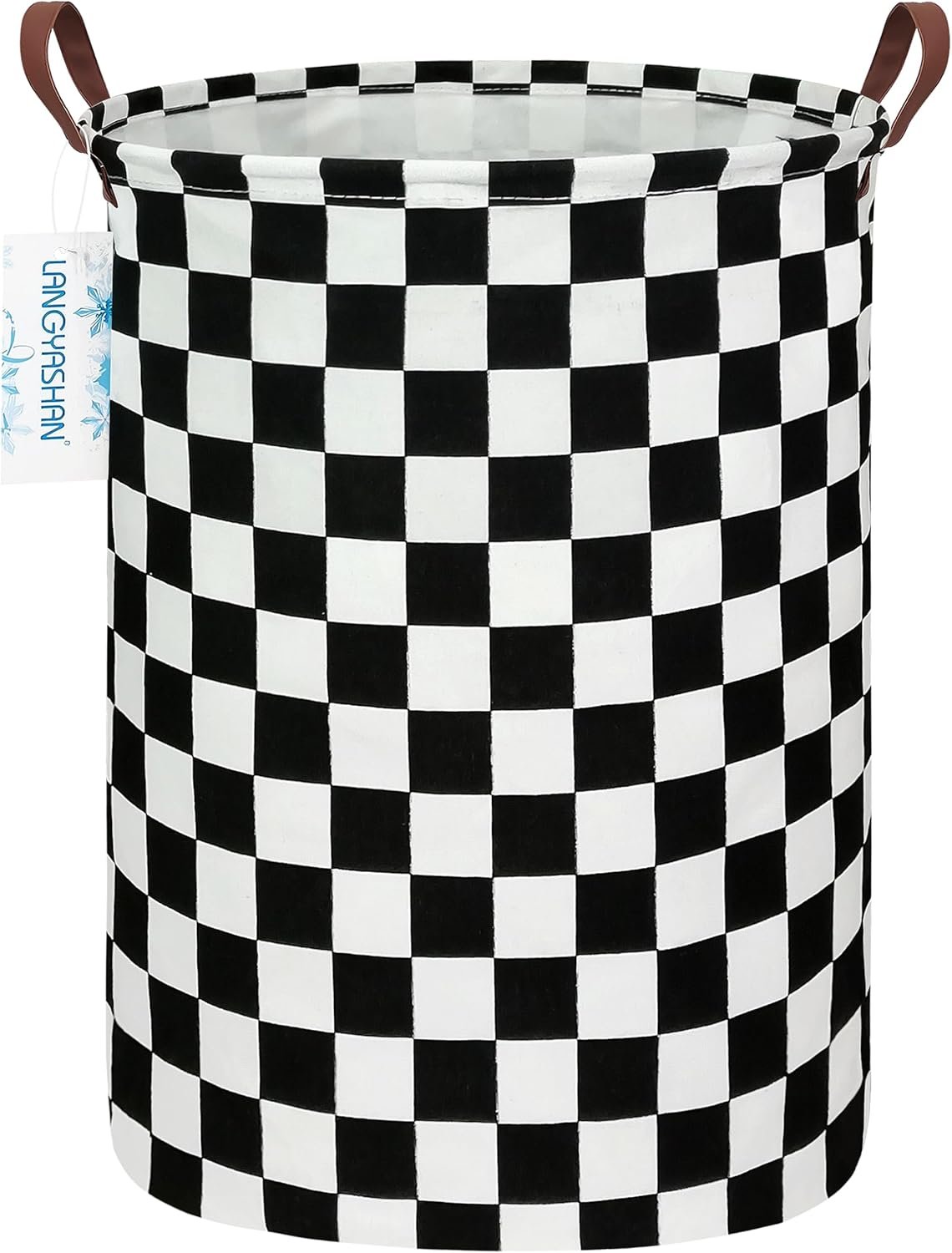 Laundry Basket Canvas Fabric Collapsible Organizer Basket for Storage Bin Toy Bins Gift Baskets Bedroom Clothes Children Nursery Hamper (Racing flag)