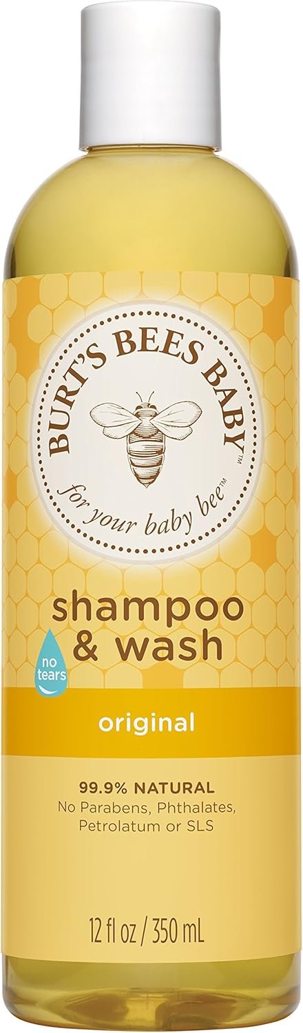 Burt’s Bees Baby Shampoo & Wash, Original Tear Free Baby Soap – 12 Ounce Bottle