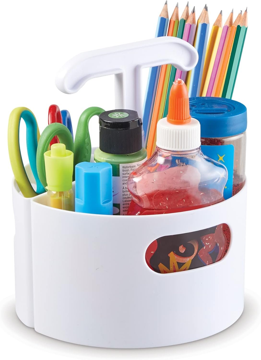 Learning Resources Create-a-Space Storage Mini Center White – Desk Organizer for Kids, Homeschool, Caddy, Back to School, Classroom Must Haves