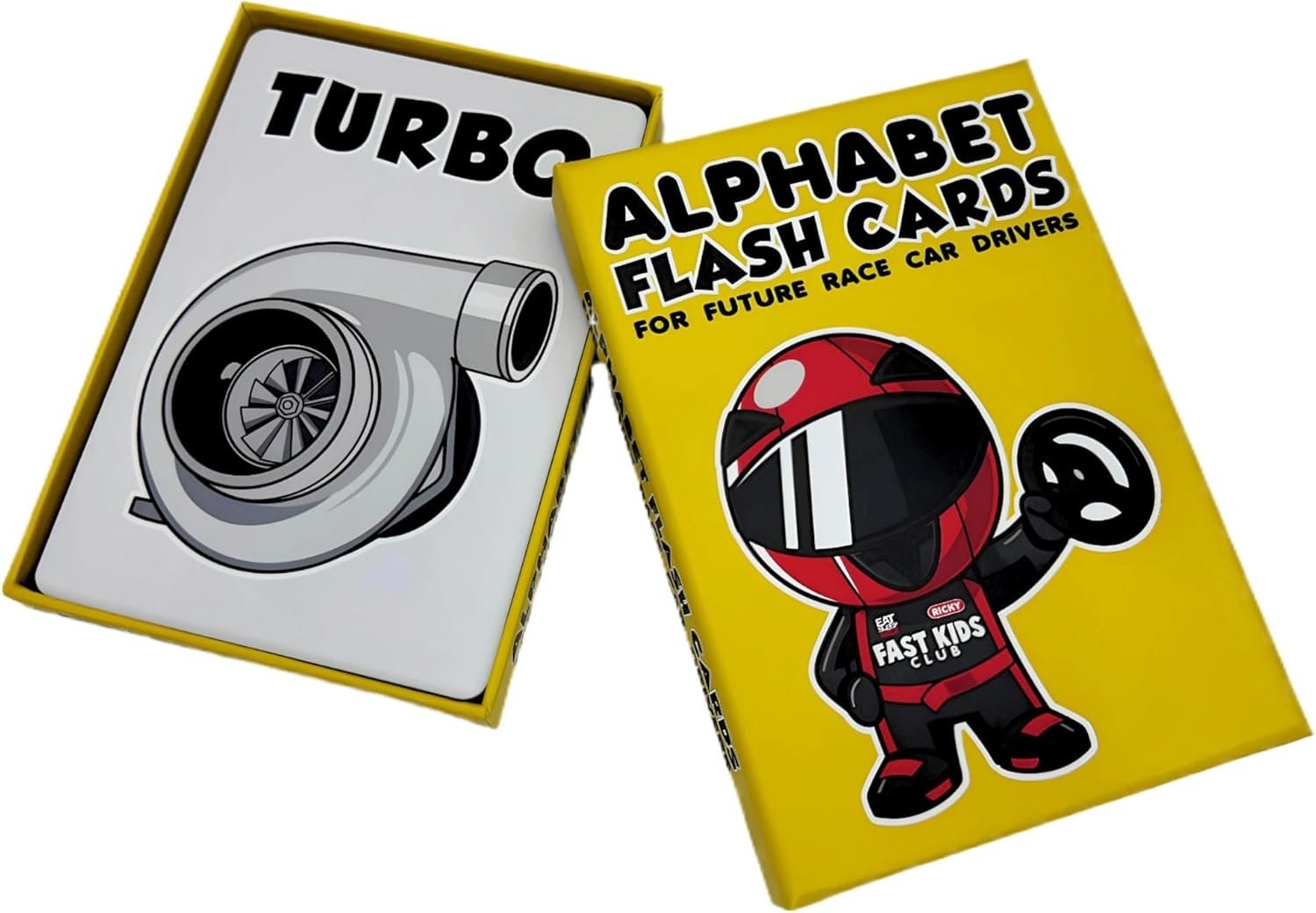 Alphabet Flash Cards for Future Race Car Drivers (ABC Baby, Children, Toddler, 26 Cards)