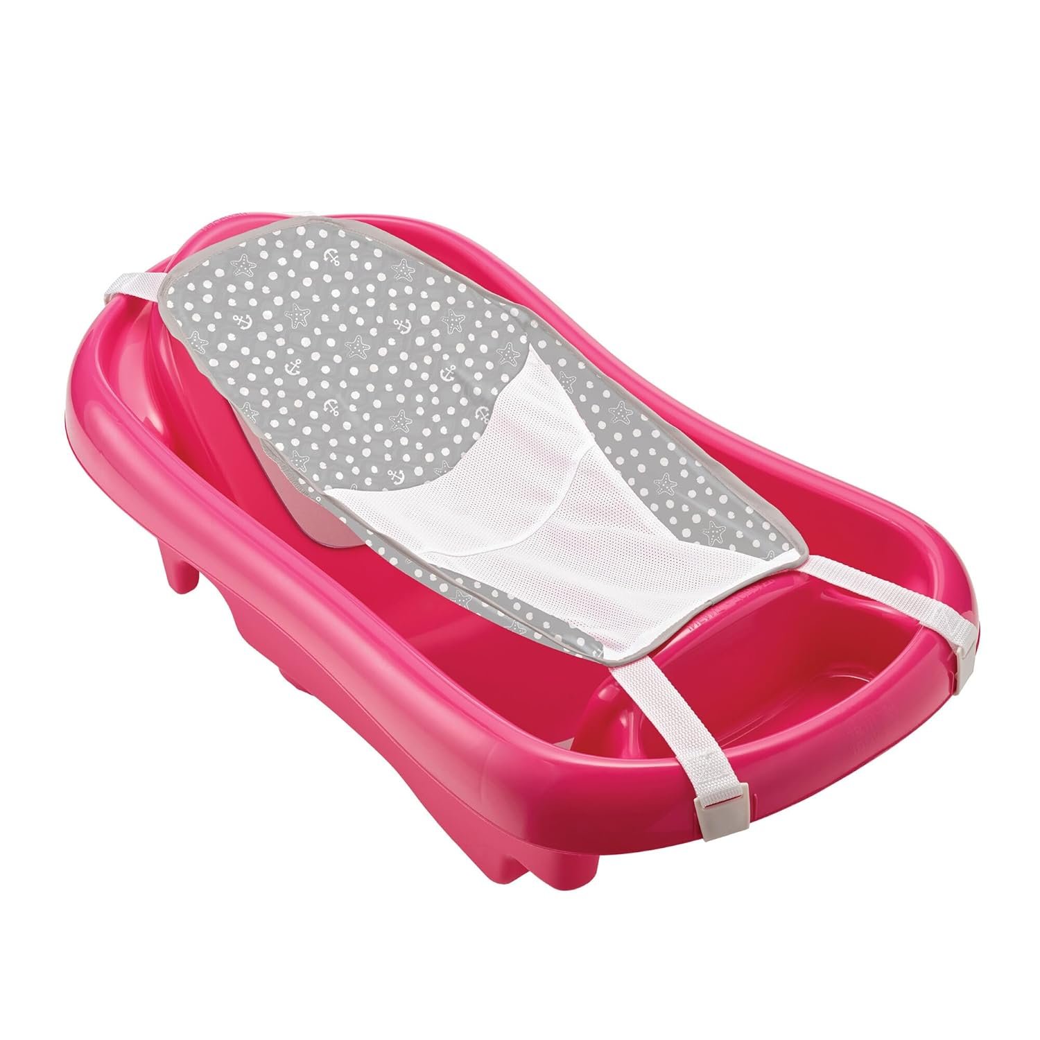 The First Years Newborn to Toddler Baby Bath Tub – Convertible 3-in-1 Baby Tub with Removable Sling – Ages 0 to 24 Months – Sure Comfort – Pink