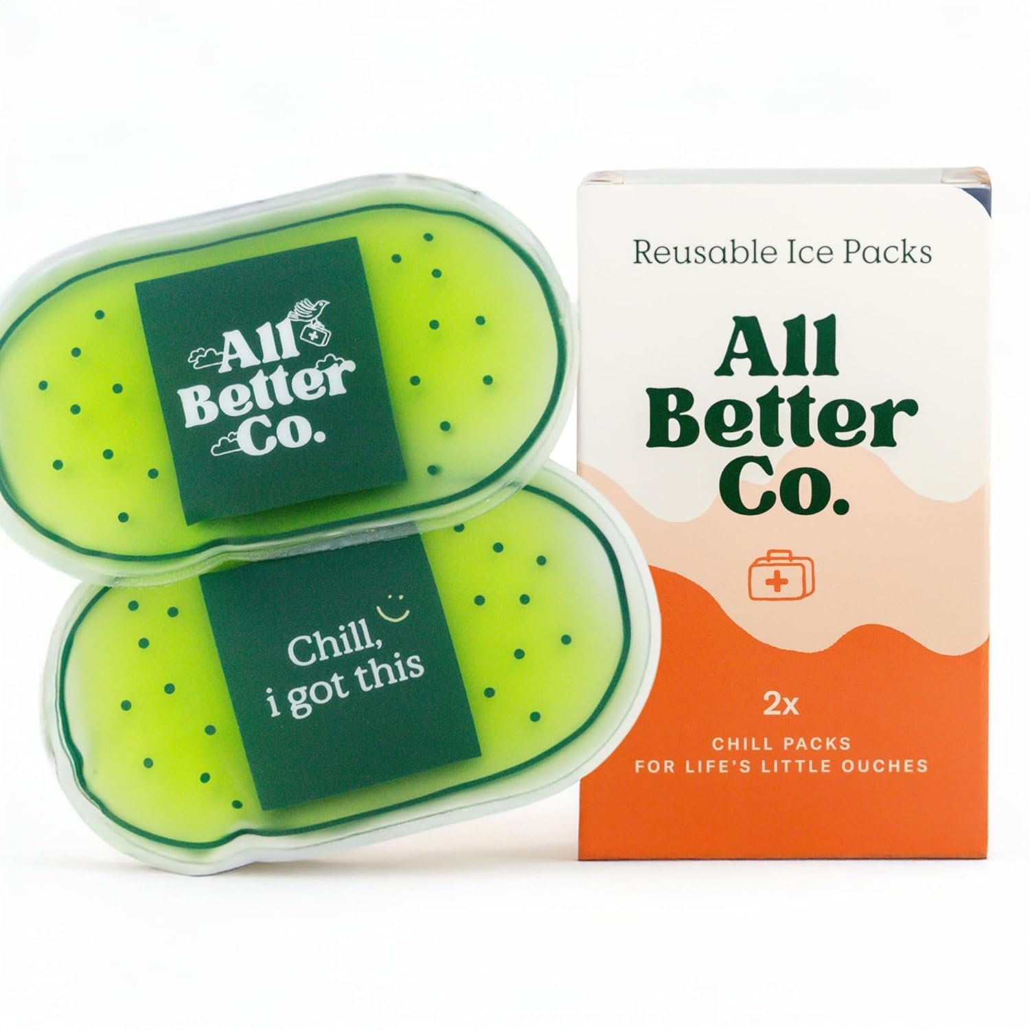 Soft Reusable Ice Packs Cold Compress Pads for Kids & Adults – Pain Relief Ice Gel Packs for Injuries, Boo Boos, Growing Pains, Knee, Back, Flexible, Freezable & Gentle on Skin – Set of 2