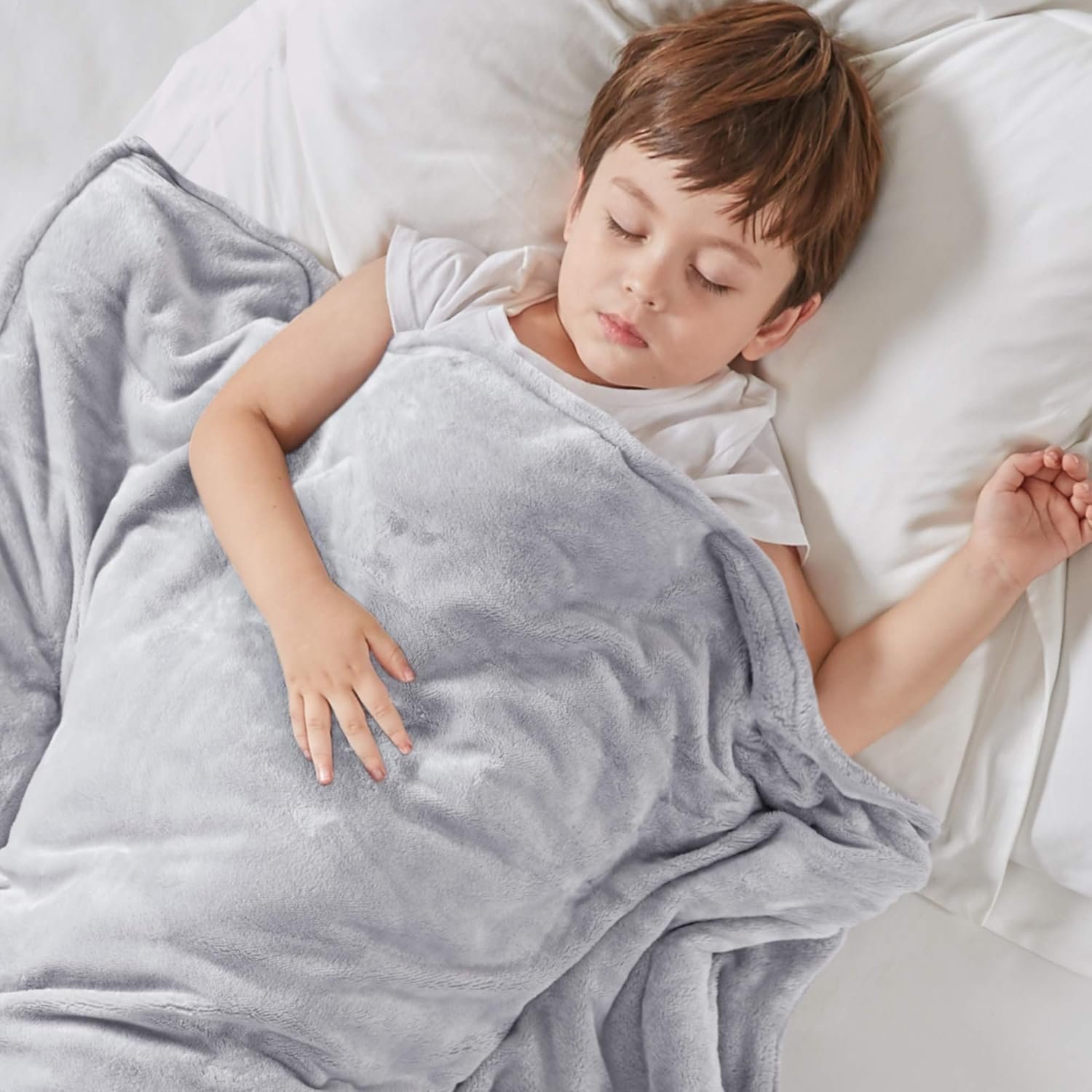 Degrees of Comfort Weighted Blanket 10 Lbs with Cover 1 x Cozyheat Minky Plush Removable Cover Included | Micro Glass Beads Technology | 41×60 10 lbs Grey