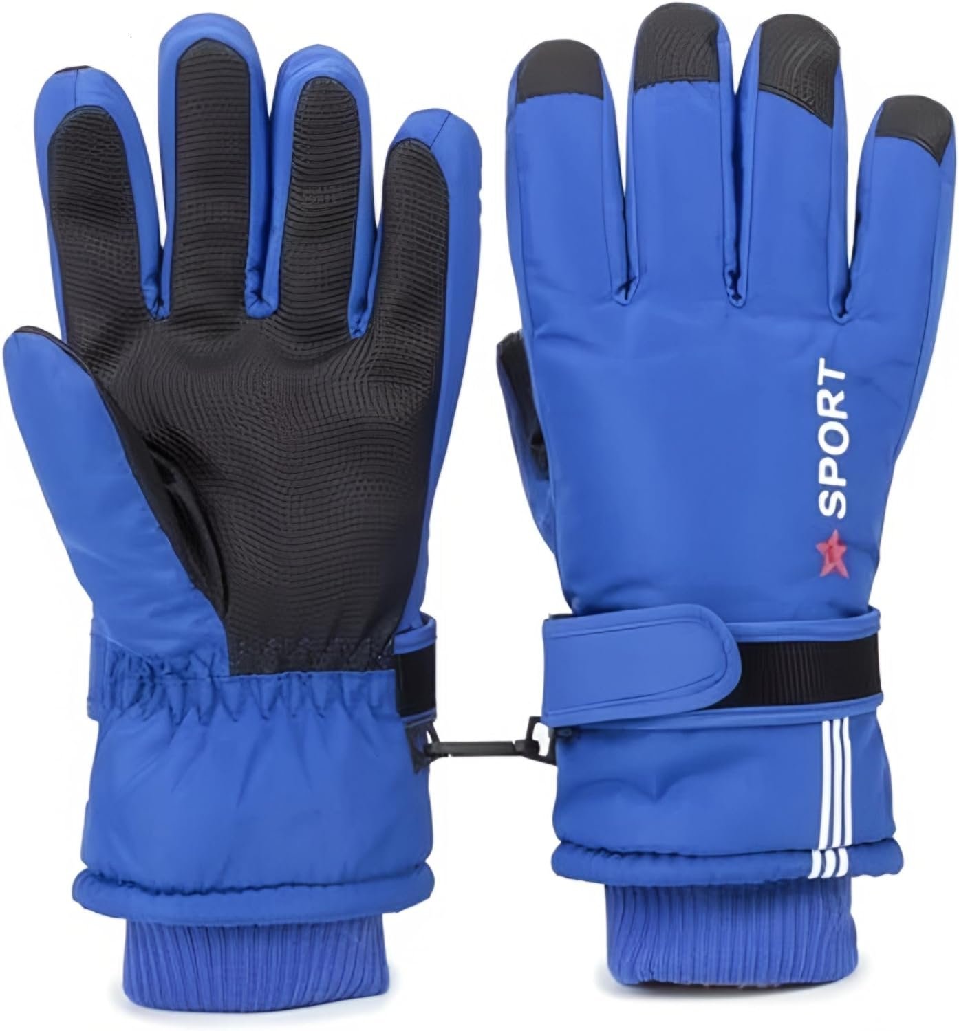 Kids-Waterproof-Winter-Thinsulate-Warm-Gloves – Girls-Boys Fleece Thermal Snowboard-Snow Gloves Mittens for Cold Weather(5-10Years)
