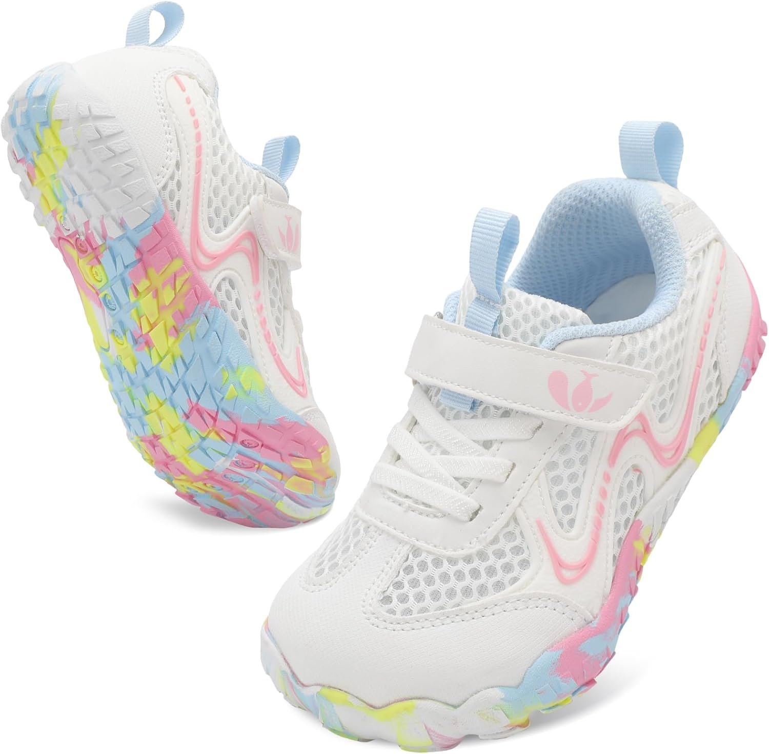 FEETCITY Wide Kids Barefoot Shoes Boys Girls Anti-Slip Kids Sport Sneakers Hiking Shoes Breathable Tennis Sneakers for Little Big Kid
